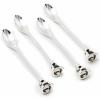 MACKENZIE-CHILDS Espresso Spoon Set, Cute Coffee Spoons and Teaspoons, Set of 4, Black-and-White Courtly