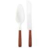 MACKENZIE-CHILDS Everyday Cake-Serving Set, Dishwasher-Safe Cake Spatula and Knife, Leather(Leather)