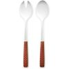 MACKENZIE-CHILDS Everyday Salad Serving Set, Stainless-Steel Salad Servers, Leather(Leather)