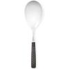 MACKENZIE-CHILDS Everyday Serving Spoon, Stainless-Steel Spoon for Cooking, Leather(Black)