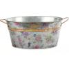 MACKENZIE-CHILDS Galvanized Beverage Bucket, Decorative Outdoor Galvanized Tub, Flower Market(Flower Market)