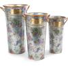 MACKENZIE-CHILDS Galvanized Flower Buckets, Decorative Metal Buckets, Spectator, Set of 3(Assorted)