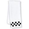 MACKENZIE-CHILDS Hand Towel, Cute Decorative Hand Towel for Bathroom and Kitchen, Black-and-White Black Check Border(Black Check Border)