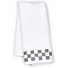 MACKENZIE-CHILDS Hand Towel, Cute Decorative Hand Towel for Bathroom and Kitchen, Black-and-White Black Check Border(Grey Check Border)