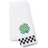 MACKENZIE-CHILDS Hand Towel, Cute Decorative Hand Towel for Bathroom and Kitchen, Blue-and-White Royal Check(Lucky Clover)