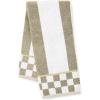 MACKENZIE-CHILDS Hand Towel, Cute Decorative Hand Towel for Bathroom and Kitchen, Blue-and-White Royal Check(Mocha Stripe)