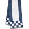 MACKENZIE-CHILDS Hand Towel, Cute Decorative Hand Towel for Bathroom and Kitchen, Blue-and-White Royal Check(Navy Stripe)