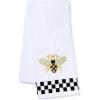 MACKENZIE-CHILDS Hand Towel, Cute Decorative Hand Towel for Bathroom and Kitchen, Blue-and-White Royal Check(Queen Bee Check)