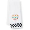 MACKENZIE-CHILDS Hand Towel, Cute Decorative Hand Towel for Bathroom and Kitchen, Blue-and-White Royal Check(Rainbow Heart Check)