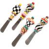 MACKENZIE-CHILDS Jubilee Canapé Knife Set, Stainless-Steel Charcuterie Knife Set, Set of 4