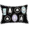 MACKENZIE-CHILDS Lumbar Throw Pillow, Decorative Cotton Pillow for Halloween, 14×20, Ghost Family Portraits(Ghost Family)