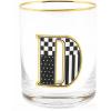 MACKENZIE-CHILDS Monogram Tumbler, Glass Tumbler with Letter, 14 Ounces, J(D)