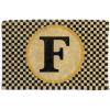 MACKENZIE-CHILDS Monogrammed Entrance Mat, Monogram Welcome Mat, Indoor/Outdoor Front-Door Mat, D(F)