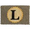MACKENZIE-CHILDS Monogrammed Entrance Mat, Monogram Welcome Mat, Indoor/Outdoor Front-Door Mat, D(L)
