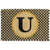 MACKENZIE-CHILDS Monogrammed Entrance Mat, Monogram Welcome Mat, Indoor/Outdoor Front-Door Mat, D(U)