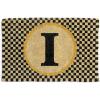 MACKENZIE-CHILDS Monogrammed Entrance Mat, Monogram Welcome Mat, Indoor/Outdoor Front-Door Mat, Y(I)