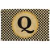 MACKENZIE-CHILDS Monogrammed Entrance Mat, Monogram Welcome Mat, Indoor/Outdoor Front-Door Mat, Y(Q)