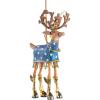 MACKENZIE-CHILDS Patience Brewster Dash Away Christmas Ornament, Indoor Christmas Decorations for The Christmas Tree, Dasher(Comet Reindeer)