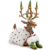 MACKENZIE-CHILDS Patience Brewster Dash Away Figurine, Christmas Home Decor, Mrs. Santa(Sitting Blitzen Reindeer)