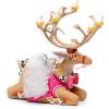 MACKENZIE-CHILDS Patience Brewster Dash Away Figurine, Christmas Home Decor, Mrs. Santa(Sitting Dancer Reindeer)