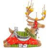 MACKENZIE-CHILDS Patience Brewster Dash Away Figurine, Christmas Home Decor, Mrs. Santa(Sitting Dasher Reindeer)