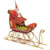 MACKENZIE-CHILDS Patience Brewster Dash Away Figurine, Christmas Home Decor, Mrs. Santa(Sitting Santa & Sleigh)