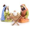 MACKENZIE-CHILDS Patience Brewster Nativity Figurine, Christmas Nativity Home Decor, Palm Tree(Holy Family)