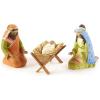 MACKENZIE-CHILDS Patience Brewster Nativity Figurine, Christmas Nativity Home Decor, Palm Tree(World Holy Family)