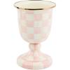 MACKENZIE-CHILDS Pedestal Vase, Decorative Centerpiece and Flower Holder, Pink-and-White Rosy Check(Rosy Check)