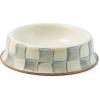 MACKENZIE-CHILDS Pet Bowl, Cute Cat and Dog Bowl for Food and Water, Blue-and-White Royal Check, Small(Sterling Check)