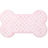 MACKENZIE-CHILDS Pup Placemat, Cute Pet-Food Mat for Dog Bowls and Cat Bowls, Black-and-White Courtly Check(Rosy Check)