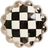 MACKENZIE-CHILDS Round Knob, Decorative Drawer Pull Knob, Blue-and-White Royal Check(Courtly Check Platinum)