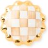 MACKENZIE-CHILDS Round Knob, Decorative Drawer Pull Knob, Blue-and-White Royal Check(Mocha Check)