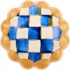 MACKENZIE-CHILDS Round Knob, Decorative Drawer Pull Knob, Blue-and-White Royal Check(Royal Check)