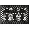MACKENZIE-CHILDS Rubber Door Mat, Decorative Outdoor Floor or Front Door Mat, 36″ L x 24″ W, Queen Bee(Great Vase)