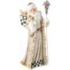 MACKENZIE-CHILDS Santa Claus Statue, Christmas Santa Decor for Mantel, Della Robia Sugared(Della Robbia Sugared)