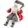 MACKENZIE-CHILDS Santa Claus Statue, Christmas Santa Decor for Mantel, Della Robia Sugared(Jovial)