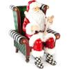 MACKENZIE-CHILDS Santa Claus Statue, Christmas Santa Decor for Mantel, Della Robia Sugared(Wish List)
