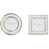 MACKENZIE-CHILDS Set of 2 Silver-Plated Frames, Cute Tabletop Decor, Gray-and-White Sterling Check(Sterling Check)