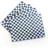 MACKENZIE-CHILDS Set of 4 Cork-Back Placemats, Hard-Finish Table Mats, Blue-and-White Royal Check(Royal Check)