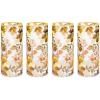 MACKENZIE-CHILDS Set of 4 Highball Glasses, Tall Drinking Glasses, Wild Rose