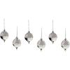 MACKENZIE-CHILDS Set of 6 Fabric Ball Ornaments, Christmas Tree Decorations, Courtly Patchwork(Courtly)