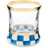 MACKENZIE-CHILDS Shot Glass, Cute Shot Glass for Drinking or Decor, 2 Ounces, Blue-and-White Royal Check(Royal Check)