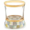 MACKENZIE-CHILDS Shot Glass, Cute Shot Glass for Drinking or Decor, 2 Ounces, Blue-and-White Royal Check(Sterling Check)