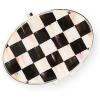 MACKENZIE-CHILDS Silver-Plated Compact Mirror, Cute Travel Makeup Mirror, Courtly Check