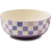 MACKENZIE-CHILDS Stoneware Serving Bowl, Large Decorative Bowl, 14-Cup Capacity, Lilac Check(Lilac)