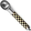 MACKENZIE-CHILDS Supper Club Ice Cream Scoop, Aluminum Ice Cream Accessory, Black-and-White Courtly Check