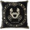 MACKENZIE-CHILDS Throw Pillow, Decorative Astrological Cotton Pillow for Living Room, 18×18, Taurus Zodiac(Cancer)