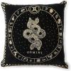 MACKENZIE-CHILDS Throw Pillow, Decorative Astrological Cotton Pillow for Living Room, 18×18, Taurus Zodiac(Gemini)
