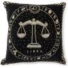 MACKENZIE-CHILDS Throw Pillow, Decorative Astrological Cotton Pillow for Living Room, 18×18, Taurus Zodiac(Libra)